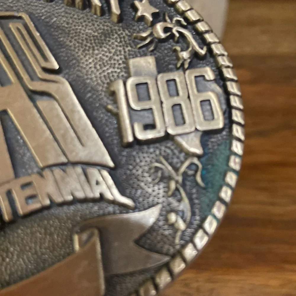 TEXAS Solid Brass Collector Belt Buckle